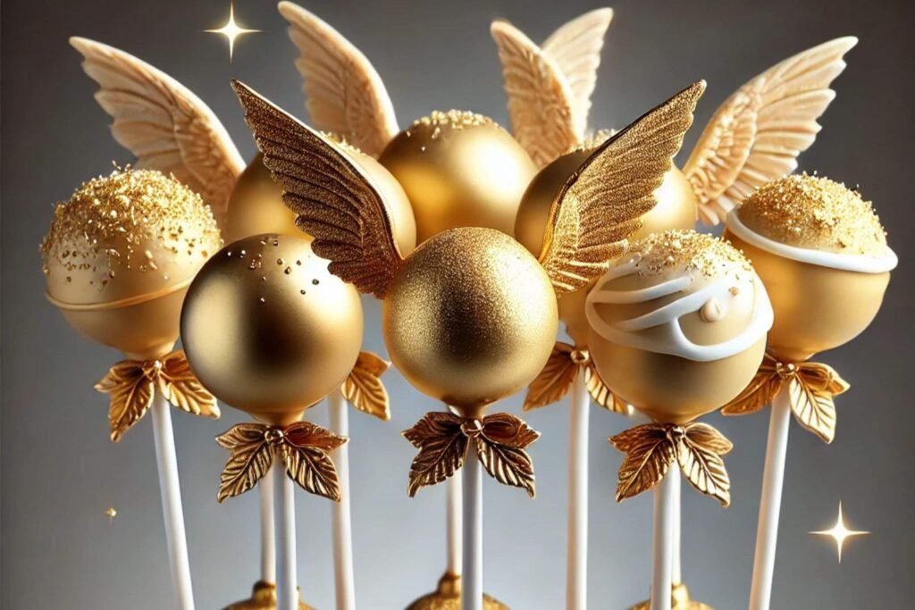 golden snitch cake pops
