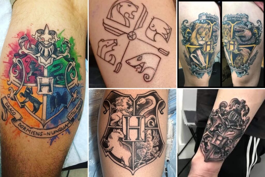 hogwarts house crests harry potter tattoo ideas